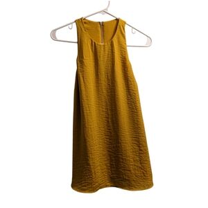Banana Republic Yellow Cutaway Crepe Tank XS